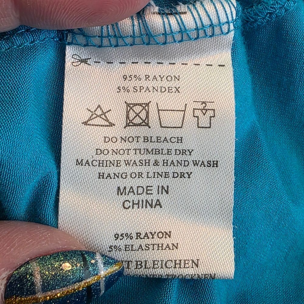 Larace Teal Blue Sleeveless Aline Tunic Tank Size 2X - Picture 10 of 10